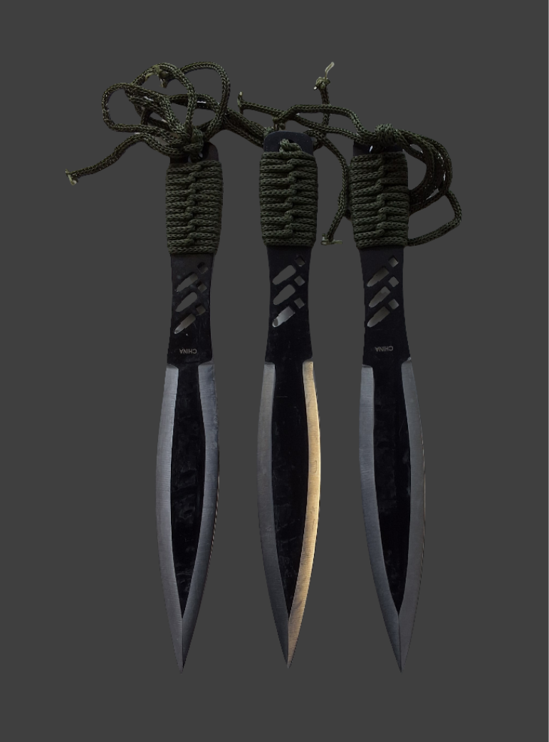 Green Rope Throwing knives