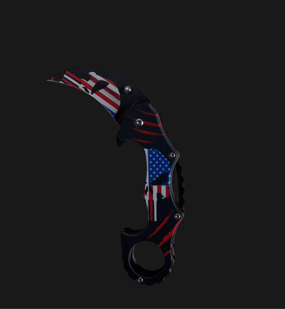 Punisher American Flag Karambit