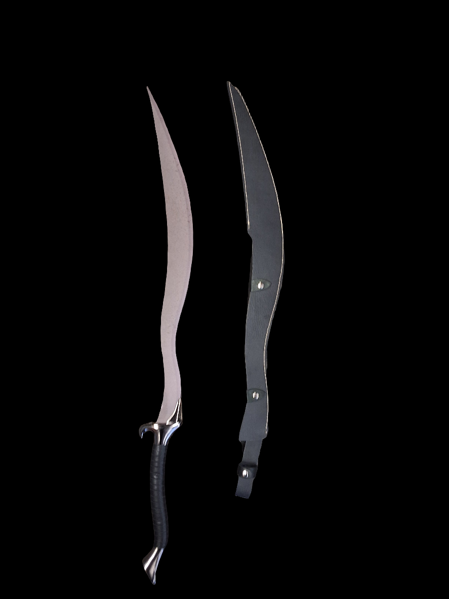 Long Wavey Sword W Sheath