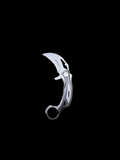Silver W Blk Karambit