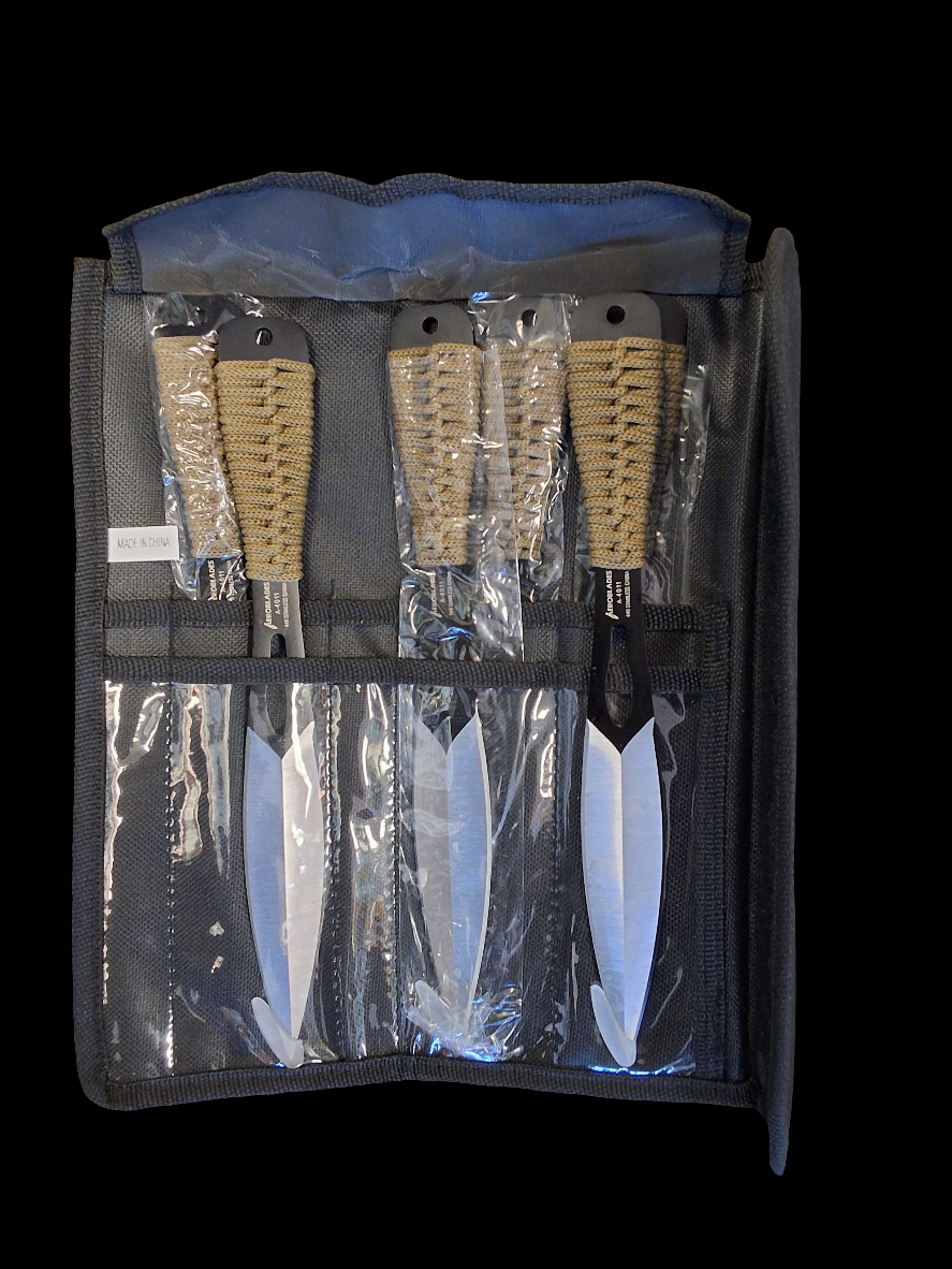6 pc Tan Throwing Knives