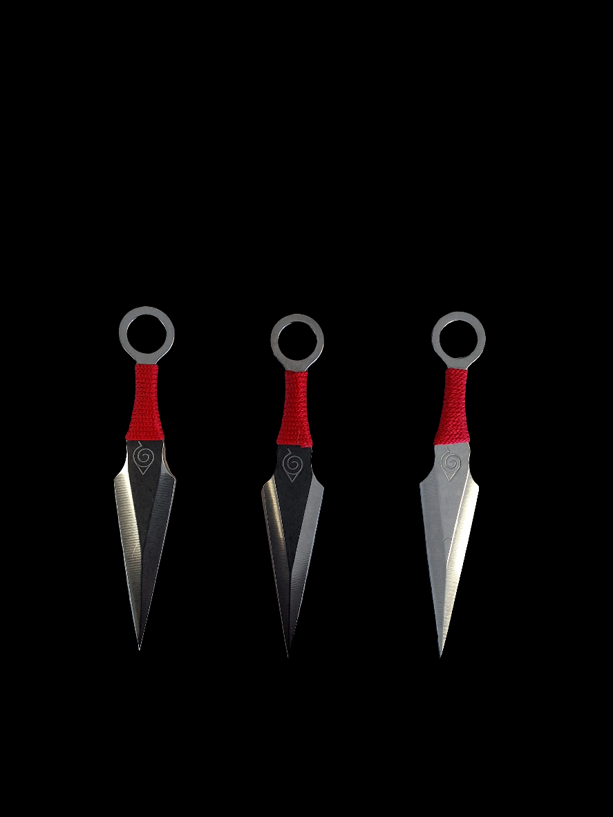 Red Naruto Kunai (3pcs)