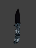 Reclining Grey Wolf Knife