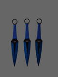 Blue 3 pc Throwing Knives