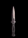 Grey Wooden Handle Boot Knife