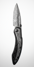 Faux Damascus Pocket Knife #9453