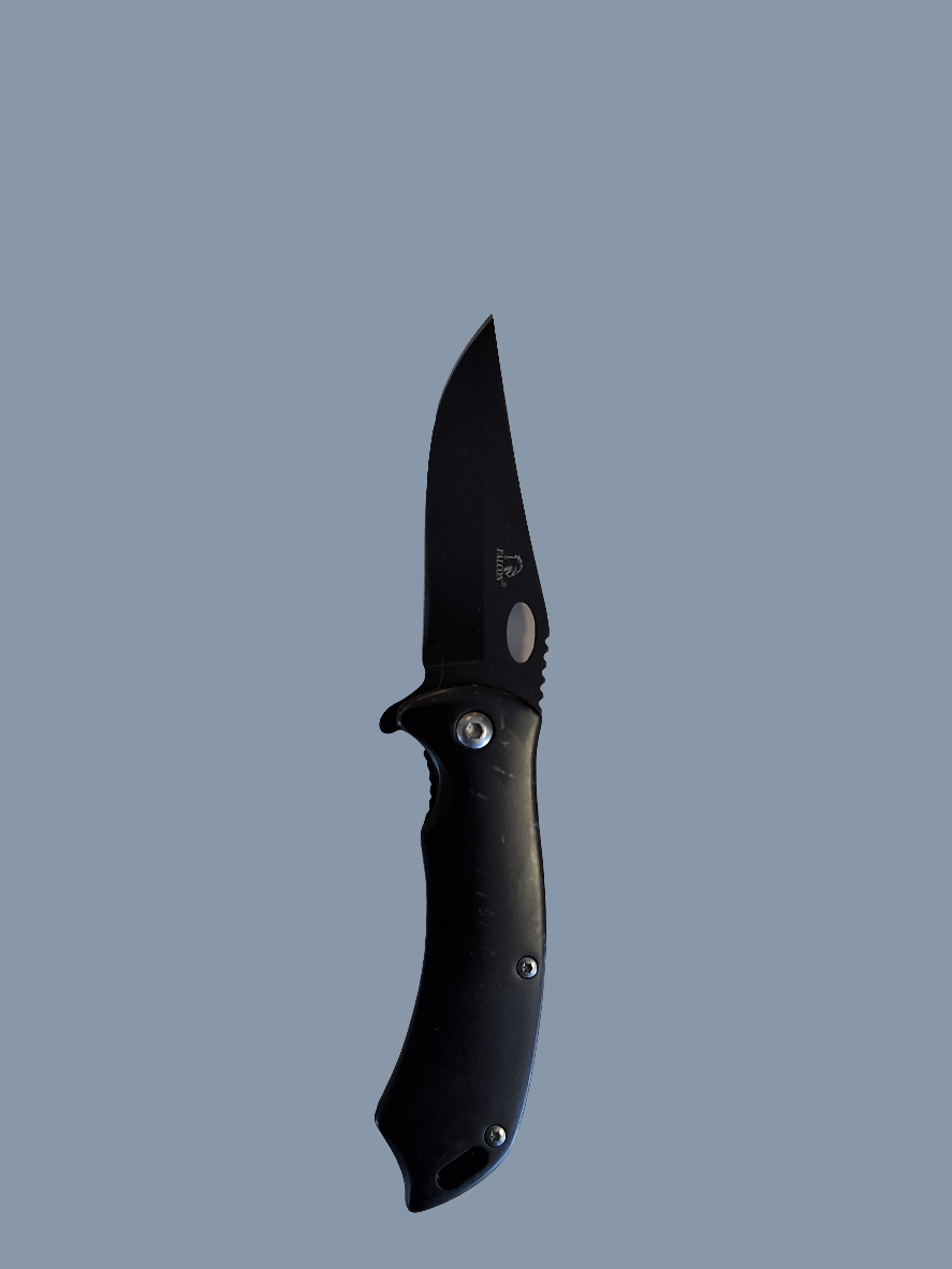 Small BLK Folding Knife Spring Assisted