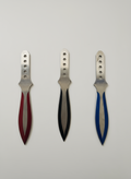 3 PC Red Blk Blue Throwing Knives