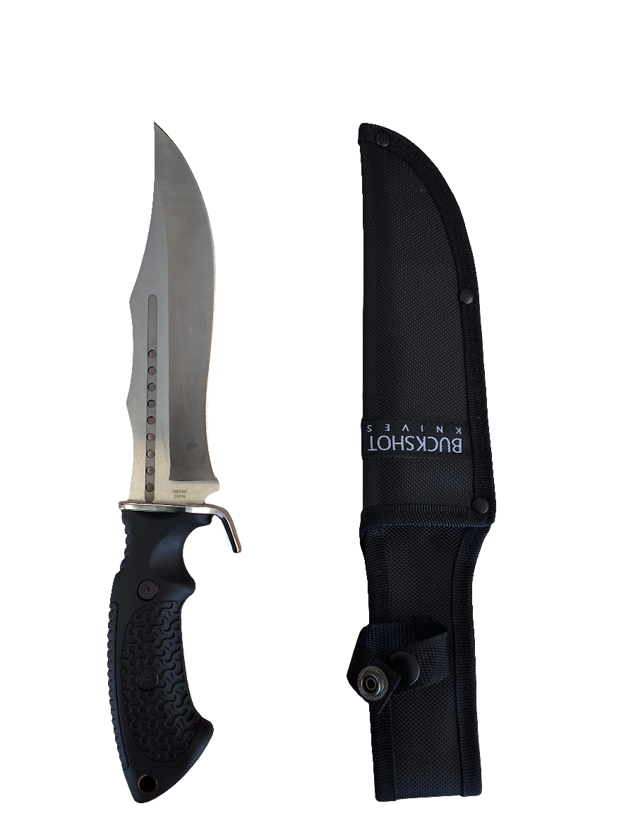 Buckshot Curved Blade W Wholes & Groove