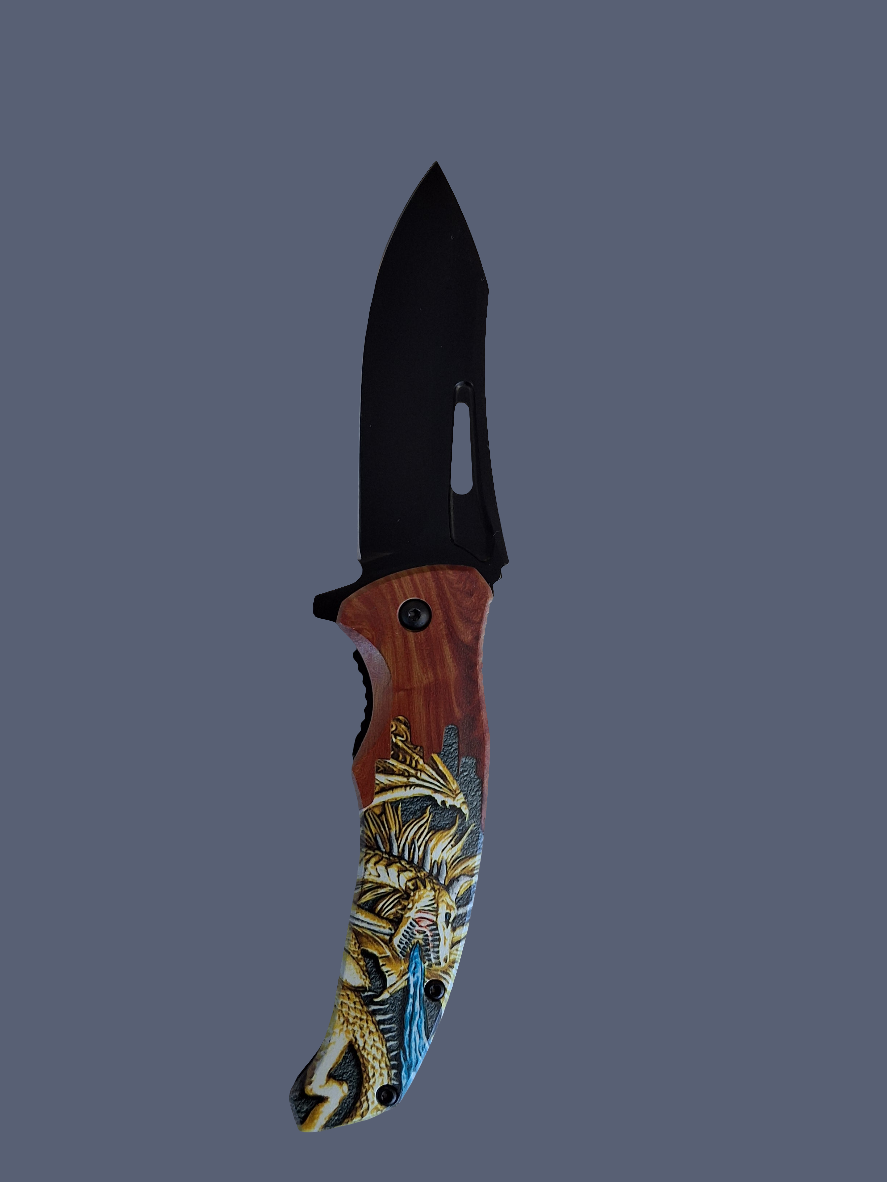 Gold Dragon Blue Flame Folder
