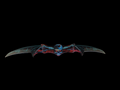 Blue Green Bat Double Knife
