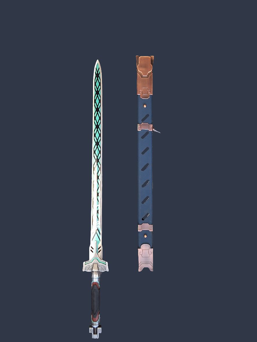 Over Watch Sword Blue & Bronze Sheath