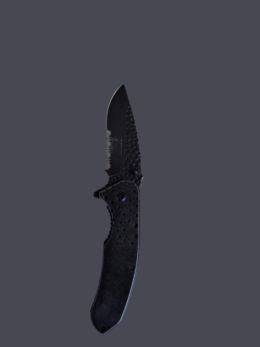 Grey Folding Knife Rough