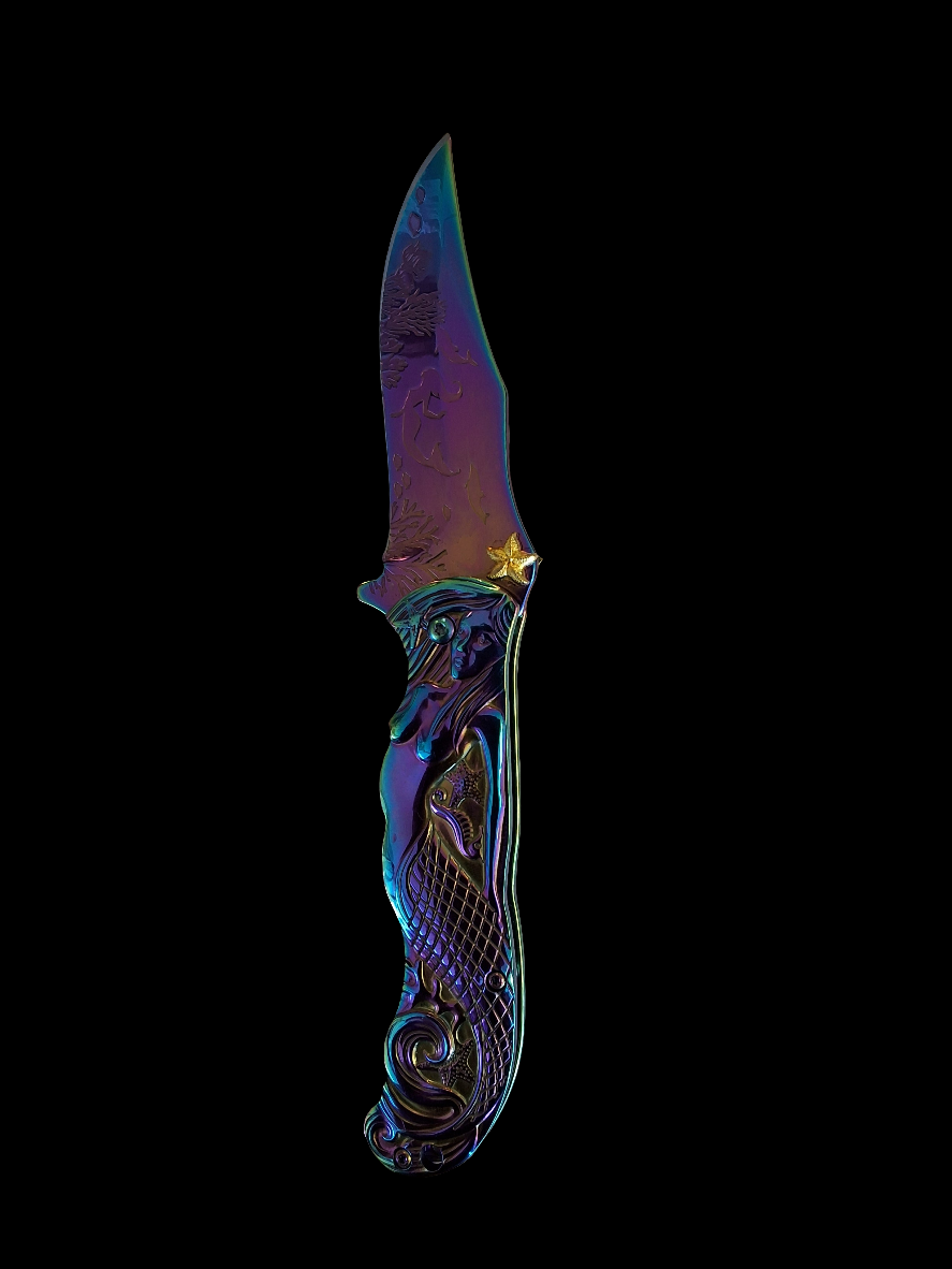Mermaid RnBw Pocket Knife