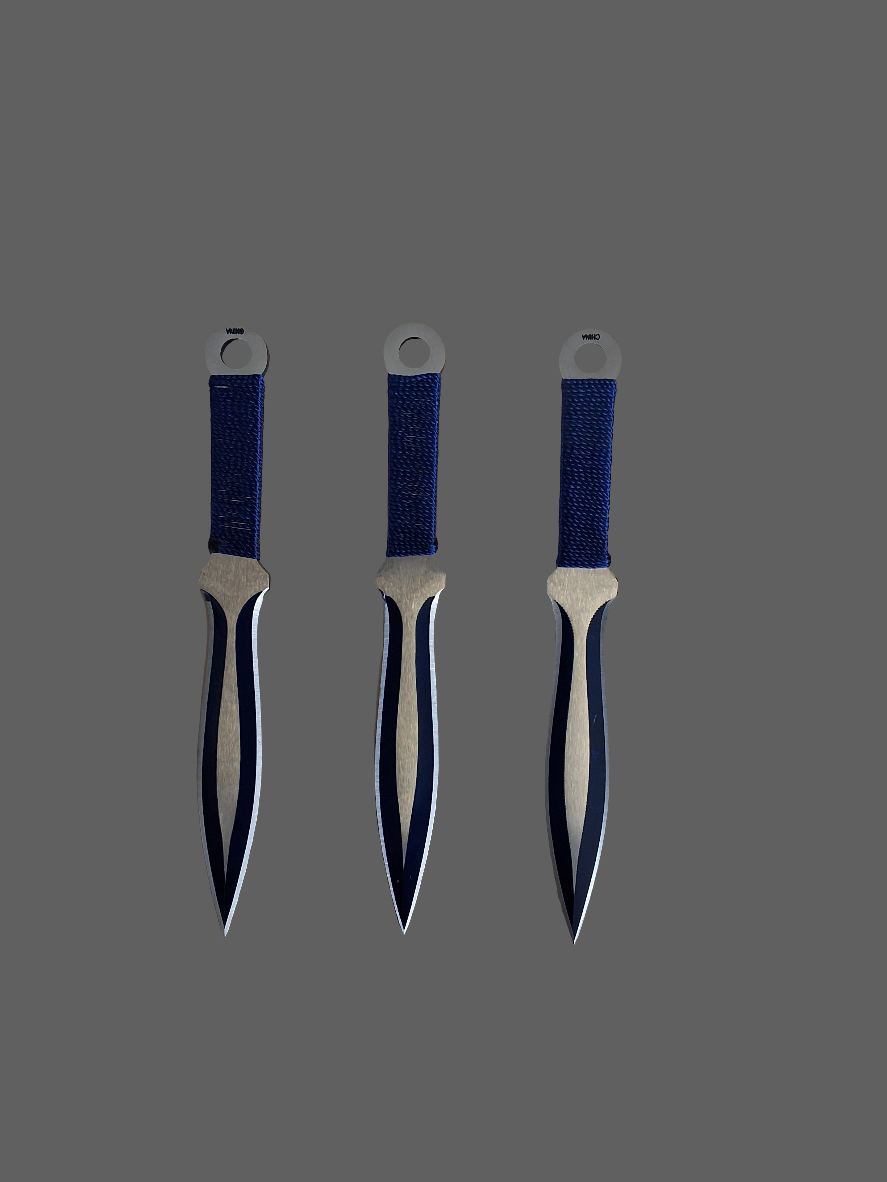 Blue Mini Throwing Knives
