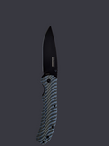 Blue Ripple Handle Knife