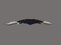 Double Bladed Blk Skull Knife