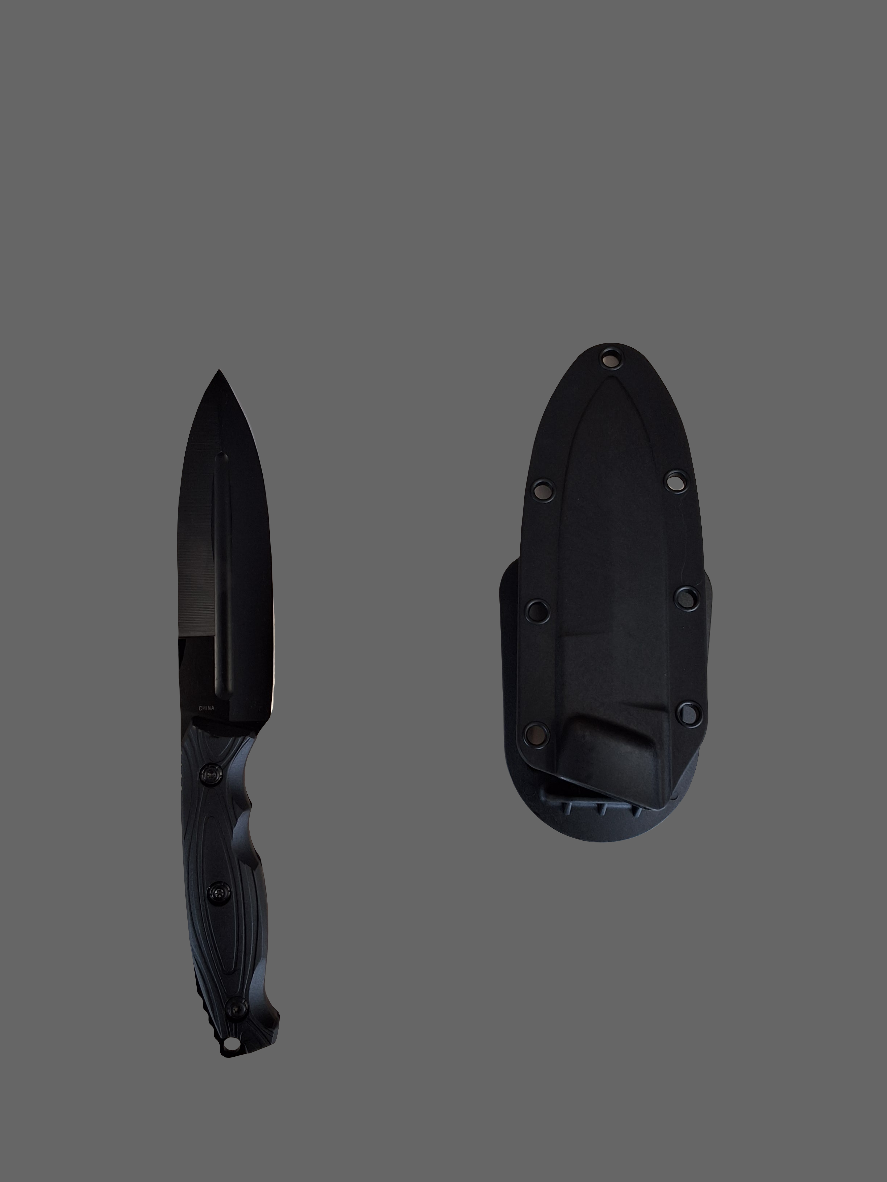 Blk Fixed Blade Kydex Sheath
