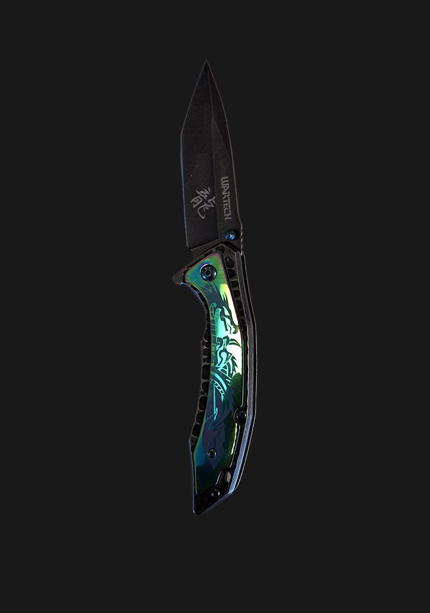 Rainbow Dragon Stonewashed Knife