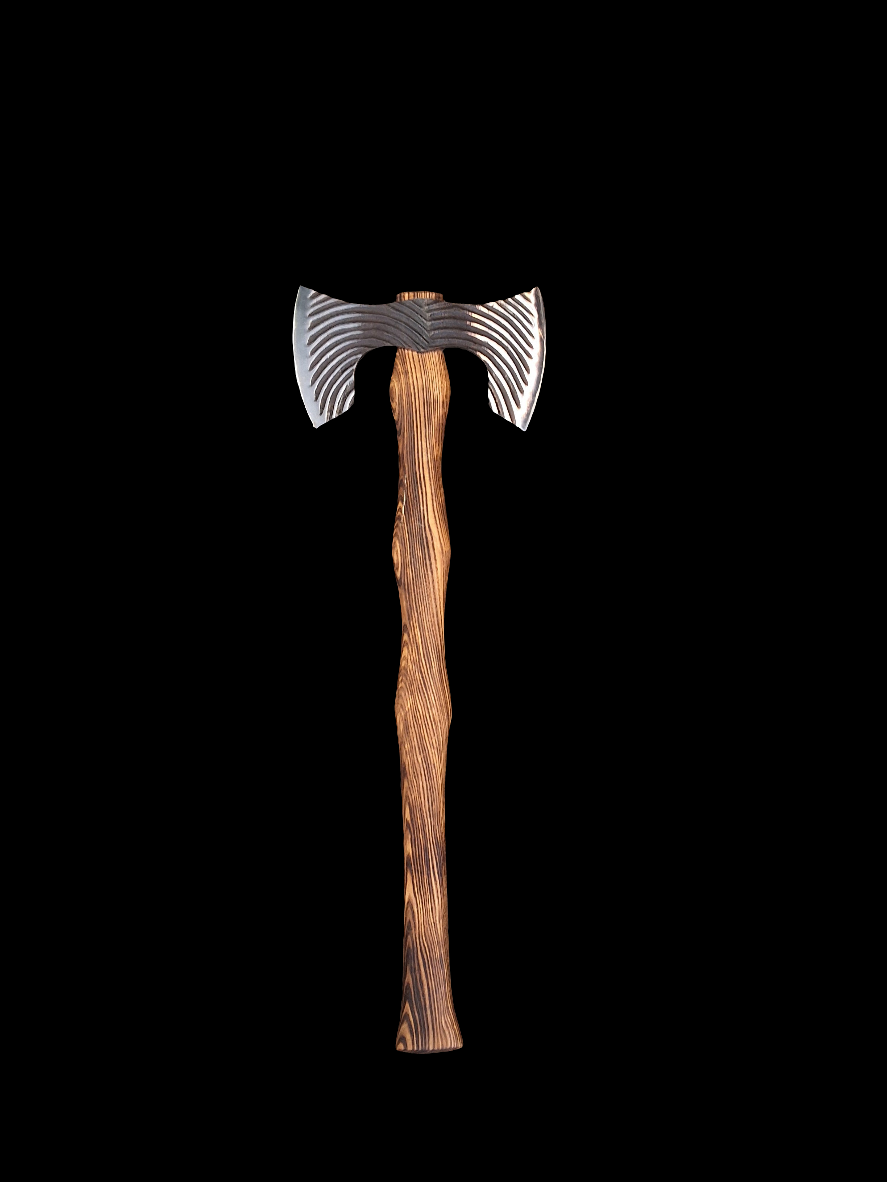 Double Sided Axe W Blk Groves