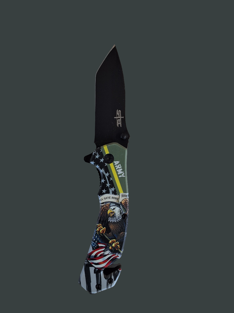 Army Eagle & Banner Safety Knife