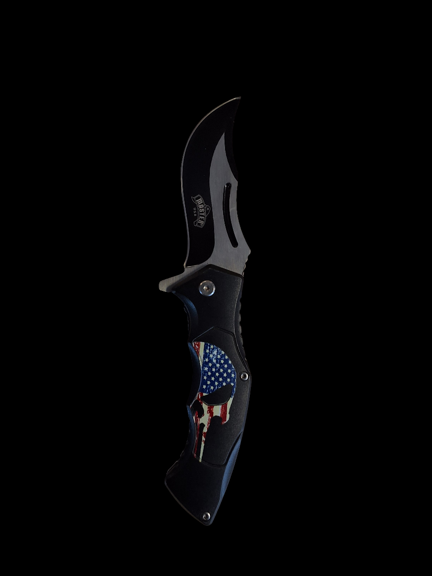Punisher W Flag Pocket Knife