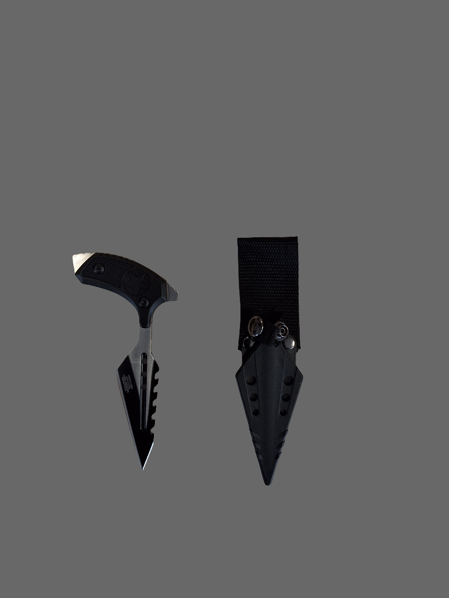 Silver Metalic Push Dagger