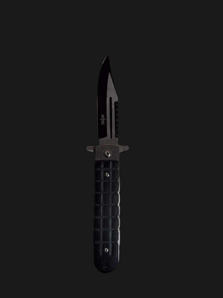 Blk Grenade Pocket Knife