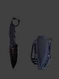 Black Fixed Knife W Ring
