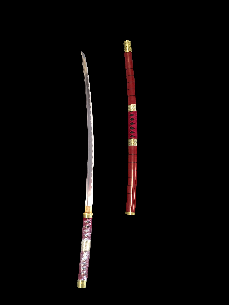 Zoros Red Katand W Black Lines Full Tang