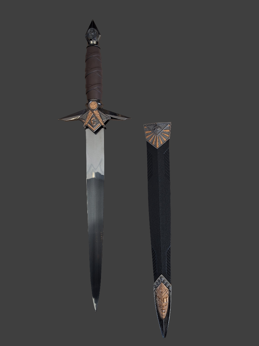 Masonic Dagger W Bronze