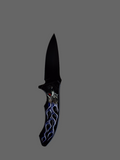 Wolf Head W Purple Flame Knife