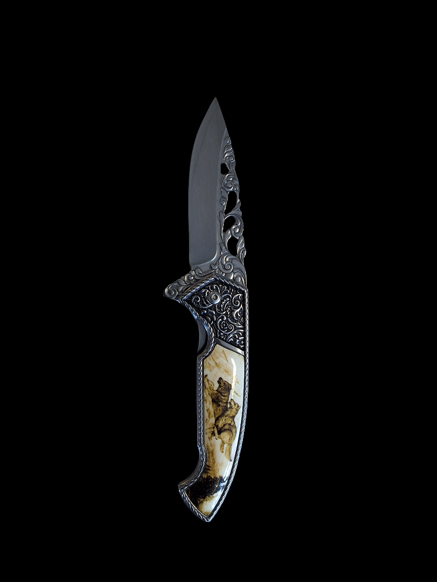 Antique Wolf Silver Pocket Knife