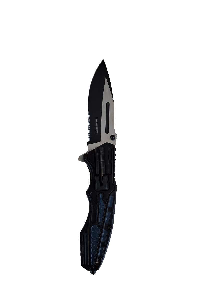 Blk/Blue Handle W/Flashlight Folder