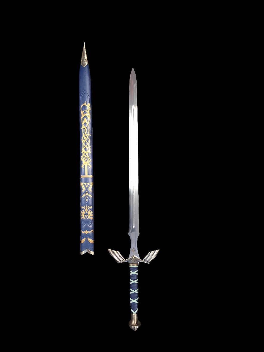 Zelda HQ Blue Master Sword W Engravings