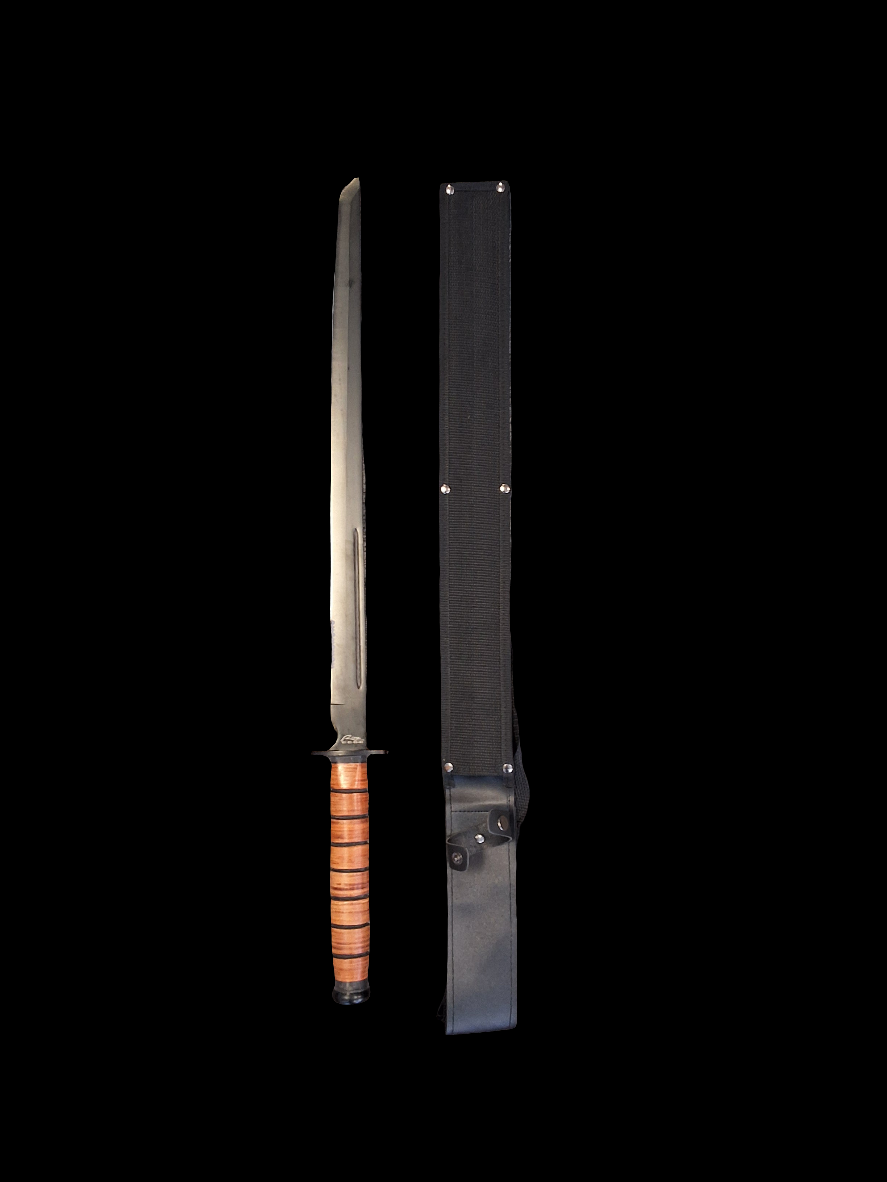 Blk US Combat Sword Wood Handle