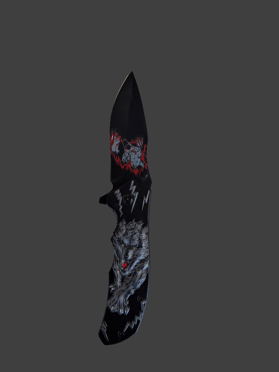 Grey Wolf W Blood Folder