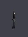 Blk Wavy Pocket Knife