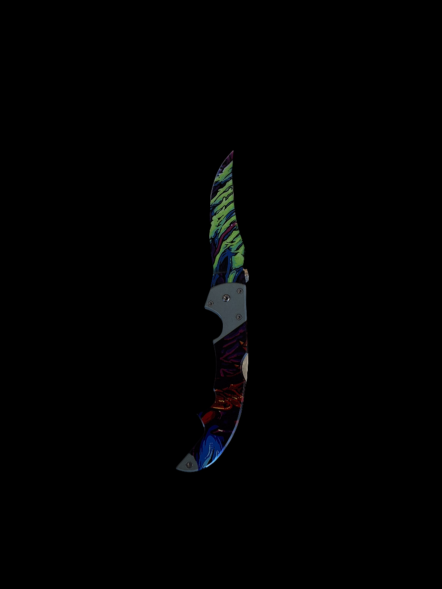 Red Blue & Green Folding Knife