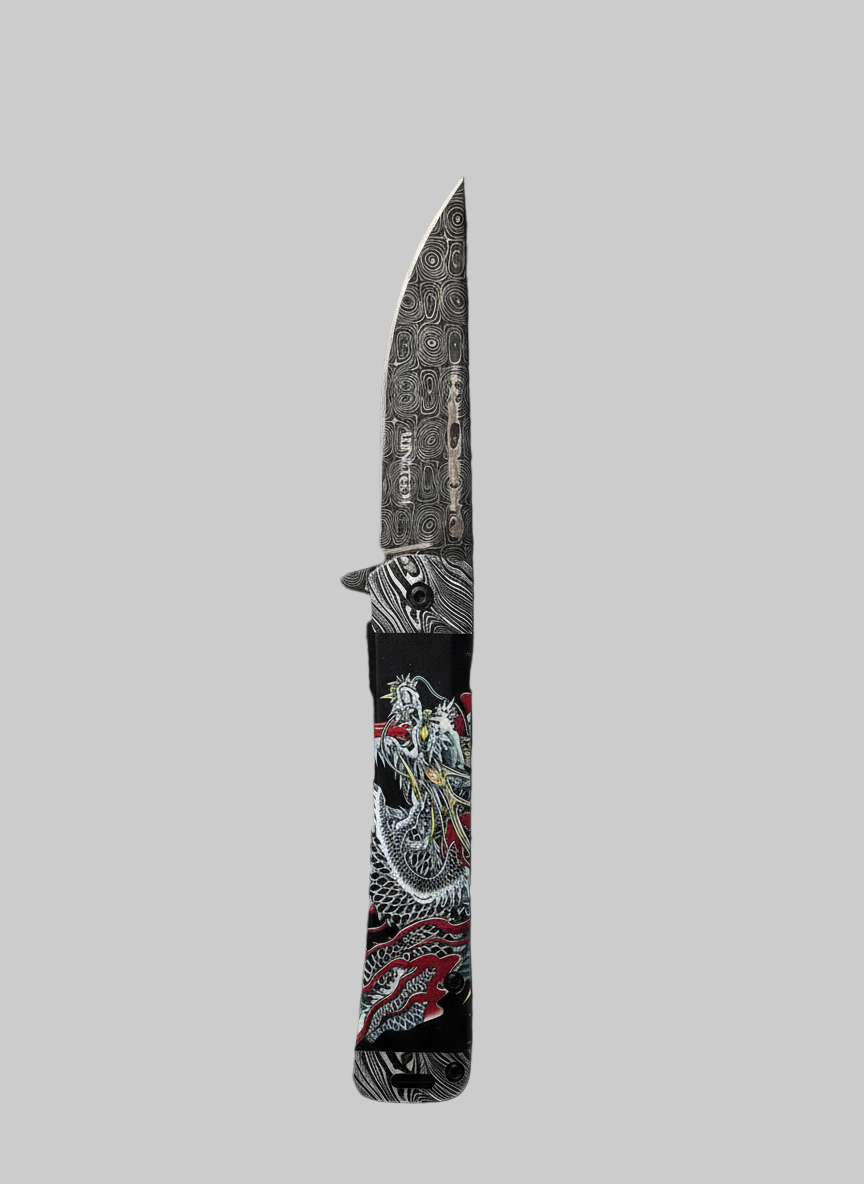 Chinese Dragon Knife Faux Blade