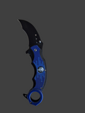 Blue Textured Punisher Karambit