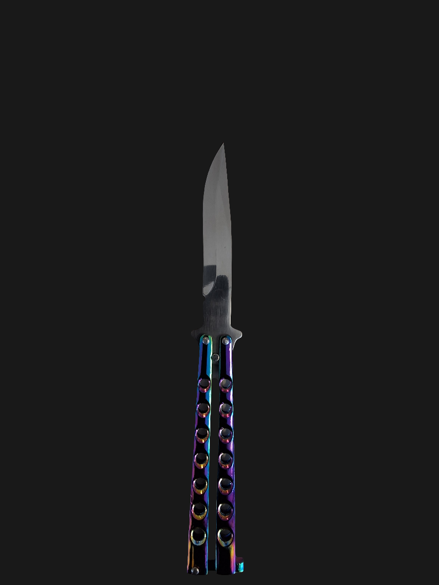 Rainbow Butterfly Knife