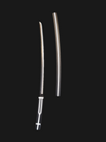 Blk & White Katana Boxed Handled