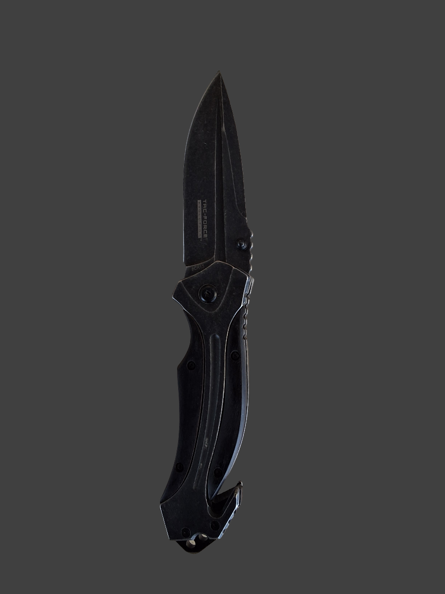 Stonewash & Blk Safety Knife