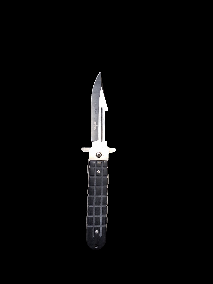 Blk Square Handle Folder