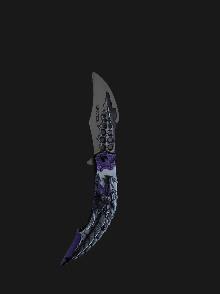 Purple & Grey Dragon Knife