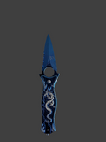Blue Metalic Dragon Knife W Ring