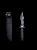 Short Survival Knife Serrated Egde