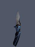 Blue & Black Folder W/ Serration
