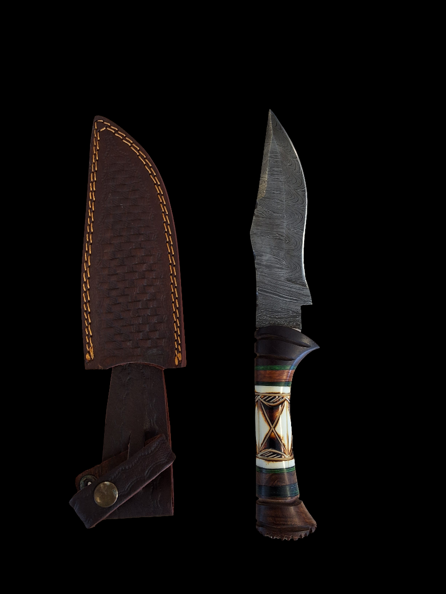 Fixed Damascus Dagger